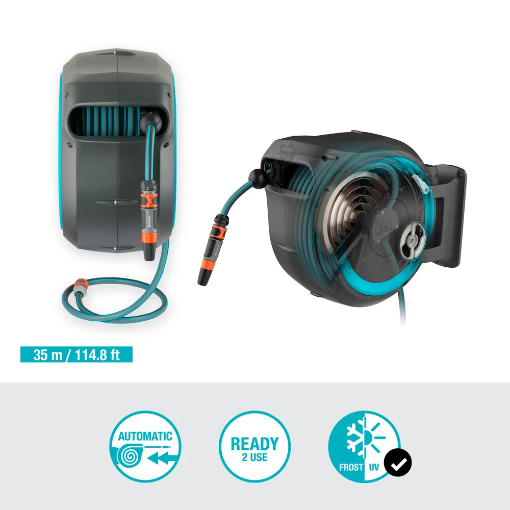 Dévidoir Gardena automatique mural RollUp XL 35m – Gardena (vue 3)
