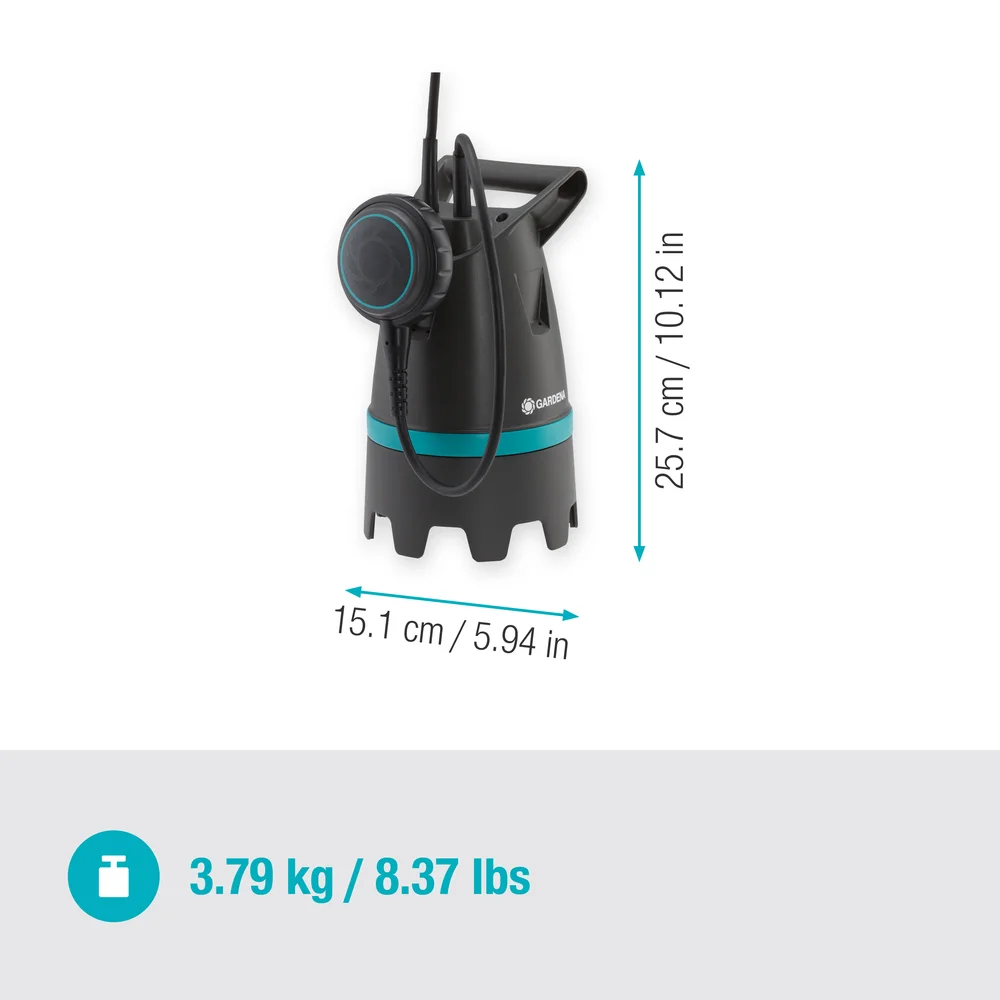 Pompe d’évacuation Gardena pour eaux chargées Pump 10500 400W 0,5 bars – Gardena (vue 2)